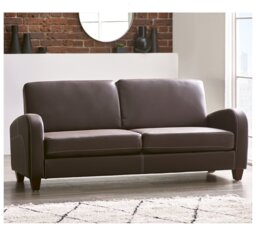 Julien Bowen Vivo Faux Leather 3 Seater Sofa - Brown - thumbnail 2