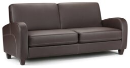 Julien Bowen Vivo Faux Leather 3 Seater Sofa - Brown