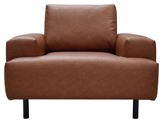 Habitat Julien Faux Leather Armchair - Tan - image 1