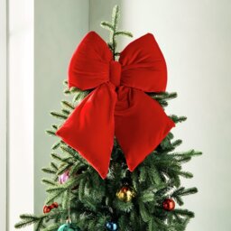 Habitat Large Red Bow Christmas Decoration - thumbnail 1