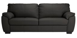 Argos Home Milano Leather 4 Seater Sofa - Black
