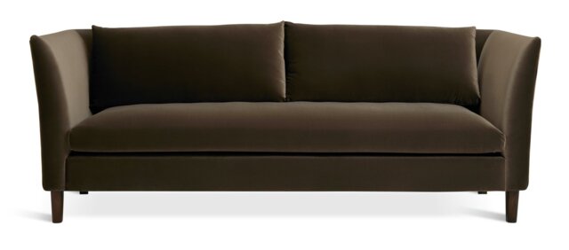 Habitat Hawley Velvet 3 Seater Sofa - Brown - image 1