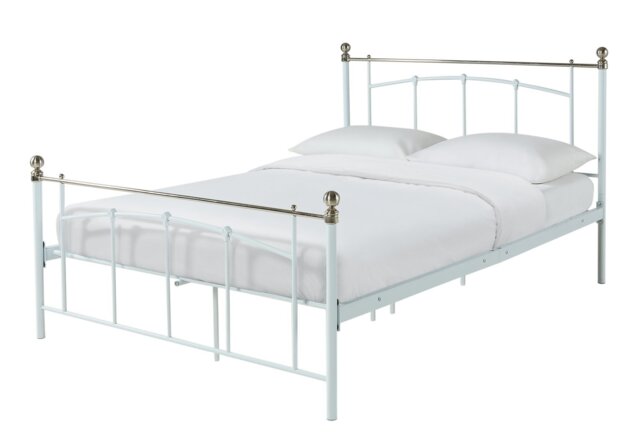 Argos Home Yani Small Double Metal Bed Frame - White - image 1