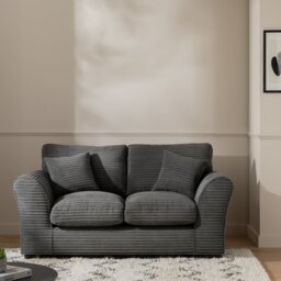 Argos Home Harry Cord 2 Seater Sofa - Charcoal