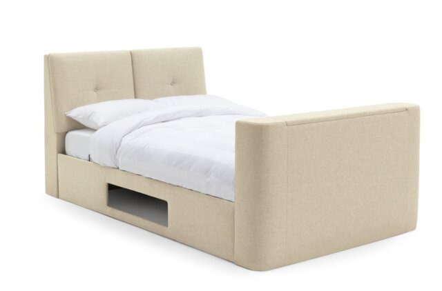 Argos Home Jakob Kingsize TV Ottoman Bed Frame - Natural