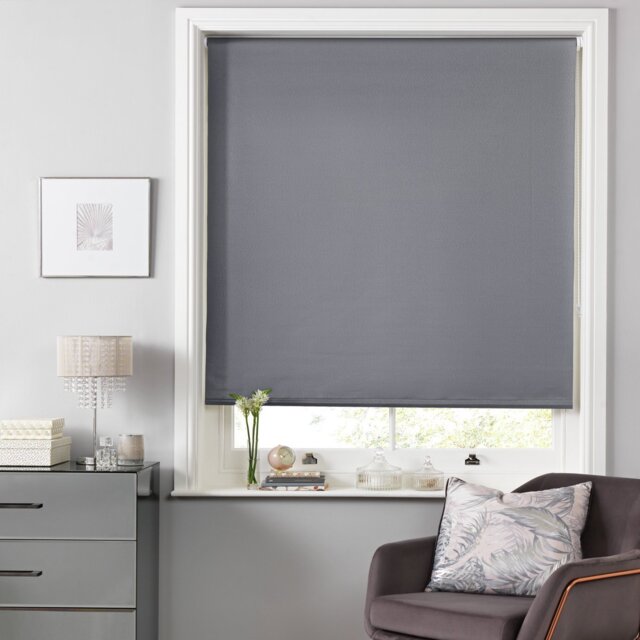 Argos Home Shimmer Blackout Grey Roller Blind - 180cm - image 1