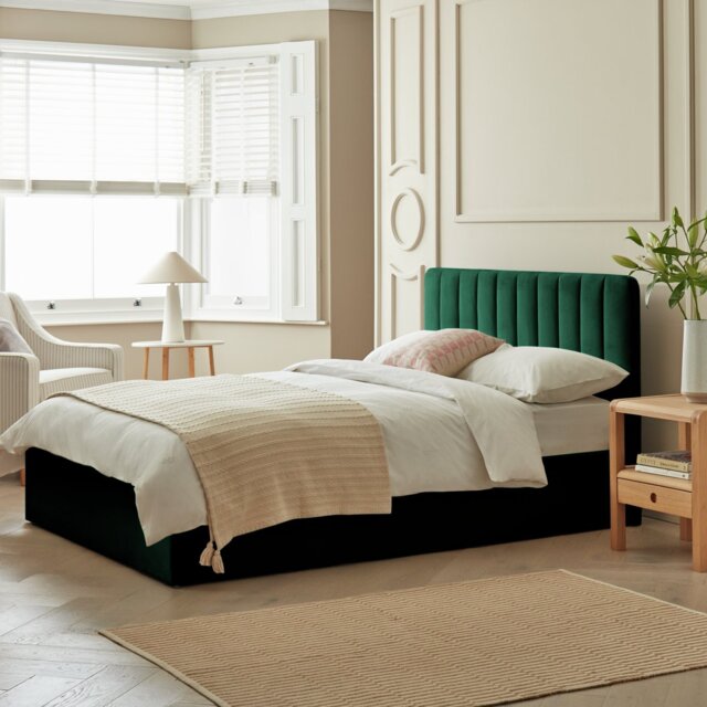 Argos Home Pandora Kingsize End Lift Ottoman Bed - Green - image 1