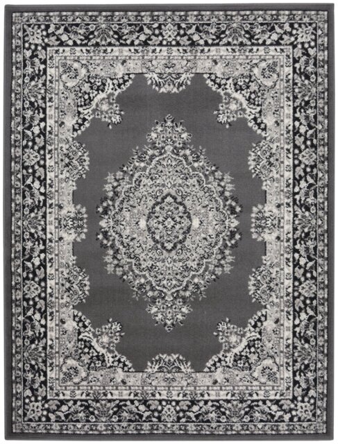 Homemaker Traditional Medallion Rug - 160x230cm - Grey - image 1