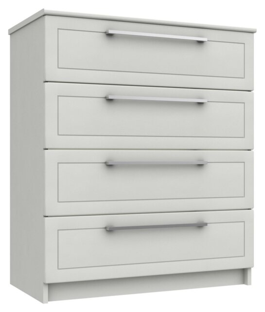 Hatfield 4 Drawer Chest - White Gloss - image 1