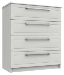 Hatfield 4 Drawer Chest - White Gloss - thumbnail 1