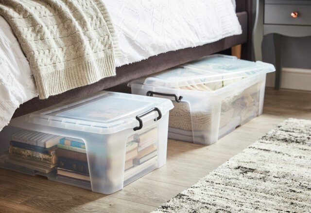 Strata Smart 2 x 50L Underbed Recycled Plastic Storage Boxes - image 1