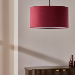 Habitat Red Velvet Easy Fit Lampshade - 49cm - thumbnail 2