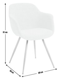 Habitat Noella Fabric Dining Chair - Green - thumbnail 2
