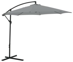 Habitat 3m Overhanging Garden Parasol -  Grey