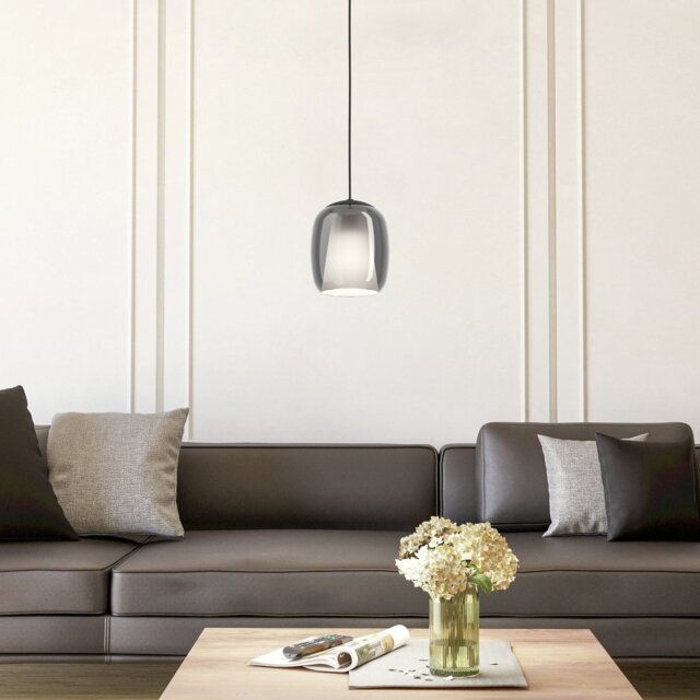 EGLO Ciampino Steel Pendant Light - Black & Grey - image 1