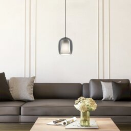EGLO Ciampino Steel Pendant Light - Black & Grey - thumbnail 1