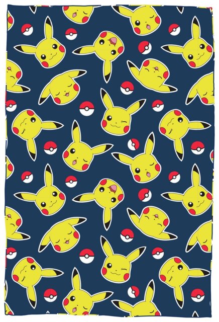 Pokemon Pikachu Fleece Throw - Dark Blue - 100x150cm - image 1