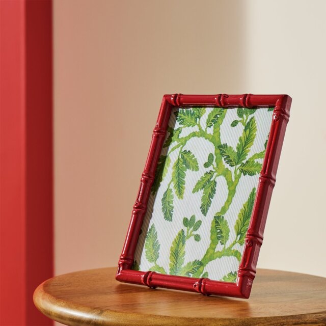 """Habitat Bamboo Effect Red Picture Frame - 5x7""""""" - image 1