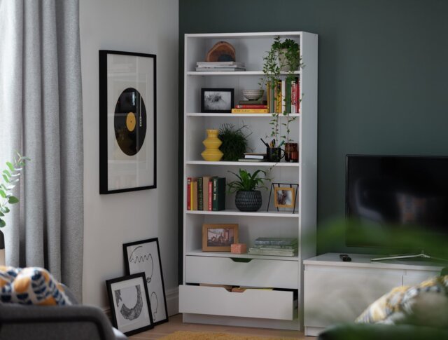 Habitat Compton 2 Drawer Bookcase - White - image 1