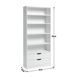 Habitat Compton 2 Drawer Bookcase - White - thumbnail 2