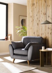 Habitat Iris Velvet Armchair - Teal - thumbnail 2