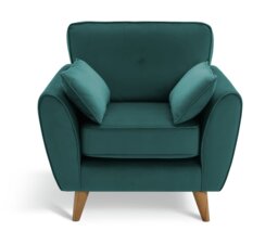 Habitat Iris Velvet Armchair - Teal