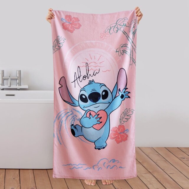 Stitch Disney Towel - Pink - image 1