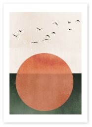 East End Prints Rising Sun Unframed Wall Print - A2 - thumbnail 2
