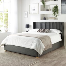 CL Soho Twill Double Ottoman Bedframe - Charcoal - thumbnail 1