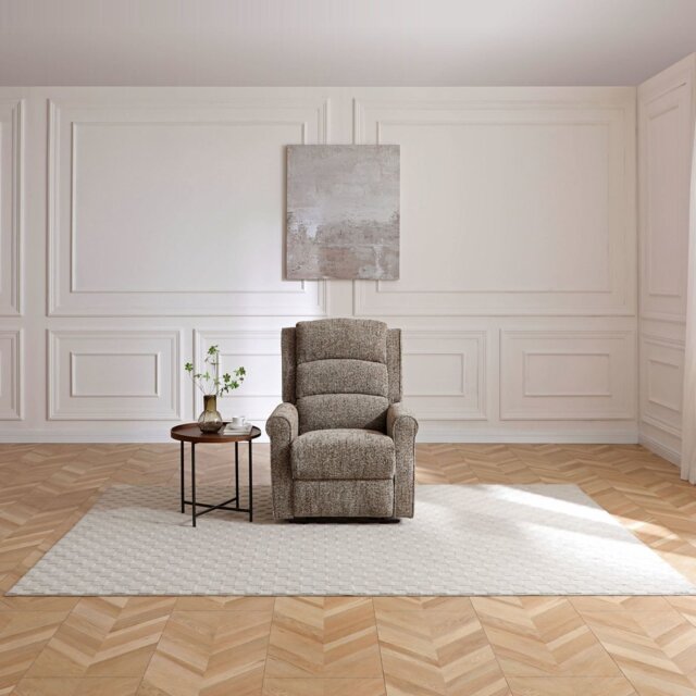 Kyoto Betsy Fabric Manual Recliner Chair - Fawn - image 1