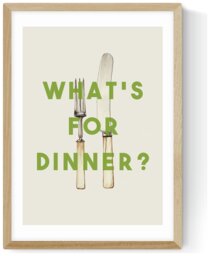 East End Prints What For Dinner Oak Frame Art Print - A2 - thumbnail 2