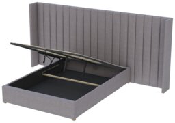 Aspire Grandeur Wing Kingsize Ottoman Bed Frame - Grey - thumbnail 2