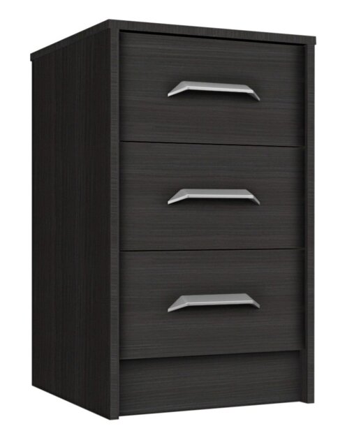 Ashdown 3 Drawer Bedside Table - Dark Grey - image 1