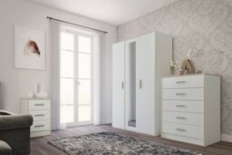 Ashdown 3 Drawer Bedside Table - Dark Grey - thumbnail 2