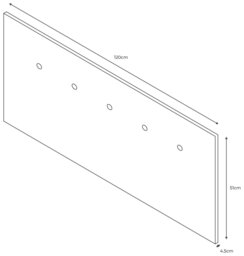 Argos Home Dalham Fabric Small Double Headboard - Natural - thumbnail 2