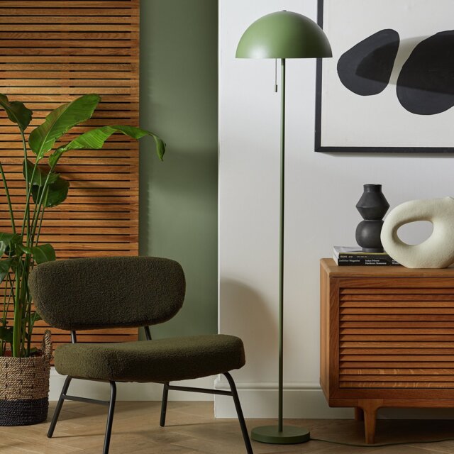 Habitat Modern Mushroom Floor Lamp - Green - image 1