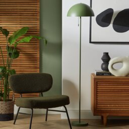 Habitat Modern Mushroom Floor Lamp - Green - thumbnail 1