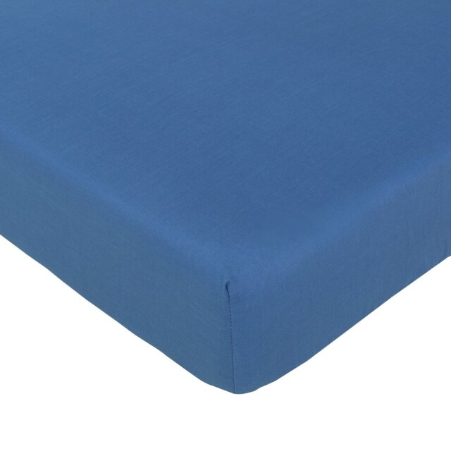 Habitat Easycare Plain Blue Fitted Sheet-Toddler - image 1