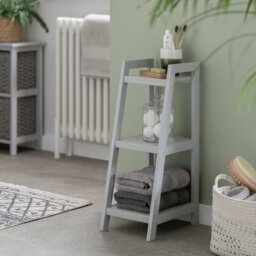 Argos Home 3 Tier Tongue & Groove Bathroom Shelves - Grey - thumbnail 1