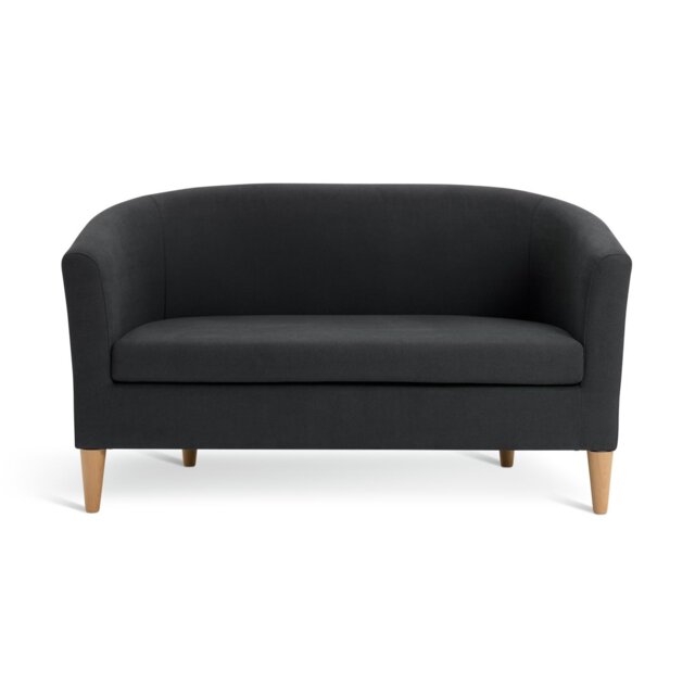 Argos Home Tub Fabric 2 Seater Sofa - Charcoal - image 1