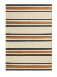 Habitat Stripe Charcoal Flatweave Rug - 160x230cm - thumbnail 2