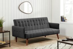 Birlea Hudson Fabric 2 Seater Clic Clac Sofa Bed - Charcoal - thumbnail 2