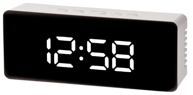 Acctim Medina Digital LED Alarm Clock - White - image 1