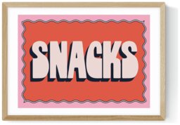 East End Prints Snacks Oak Frame Art Print - A2 - thumbnail 2