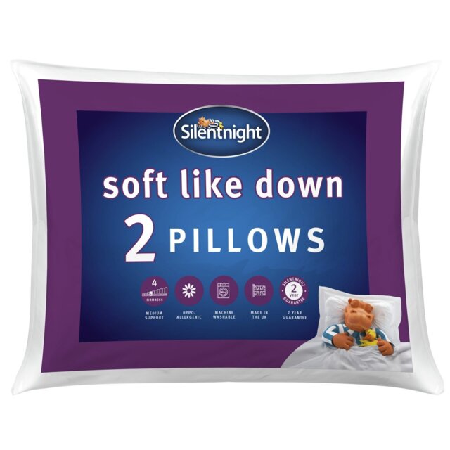 Silentnight Soft Like Down Pillow - 2 Pack - image 1