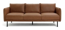 Habitat Moore Leather 4 Seater Sofa - Tan - thumbnail 2