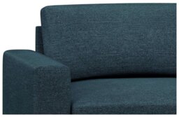 Hutch Fabric Block Arm 6 Seater Corner Sofa - Aegean Blue - thumbnail 2
