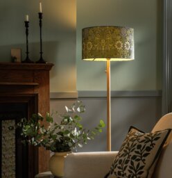 Habitat x Morris & Co. Navy Sunflower Lampshade - 45cm - thumbnail 2