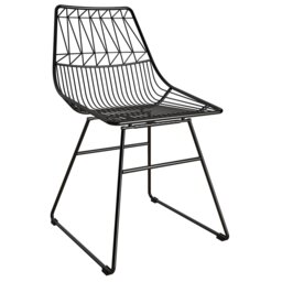 Dorel Astrid Metal Dining Chairs - Black - thumbnail 2