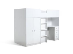 Habitat Jackson Shorty Highsleeper Bed & Mattress - White - thumbnail 2